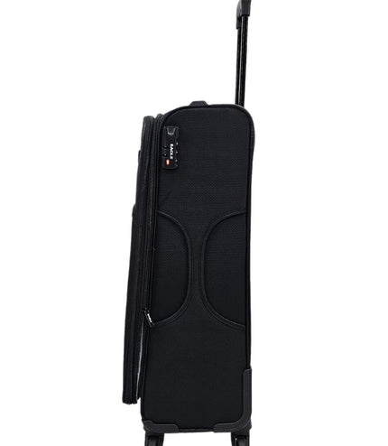 Ashford Medium Soft Shell Suitcase in Black