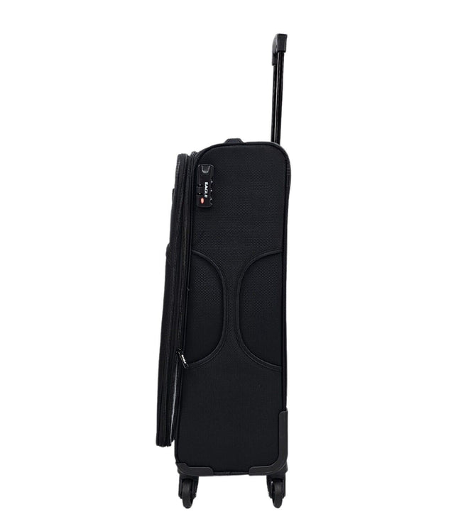 Ashford Medium Soft Shell Suitcase in Black