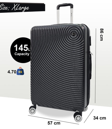 Chorley Extra Large Hard Shell Suitcase in Black