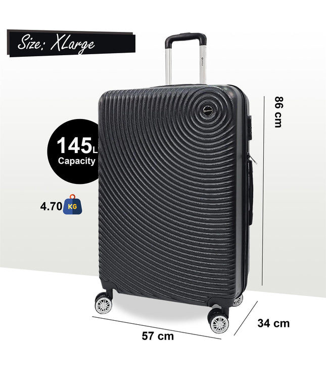 Chorley Extra Large Hard Shell Suitcase in Black