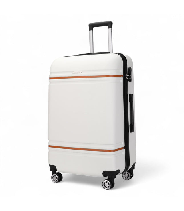 Calgary Medium Hard Shell Suitcase in Cream White