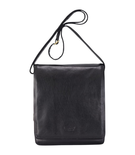 Leather Vintage Black Messenger Shoulder Crossbody Travel Business Bag - Ranger