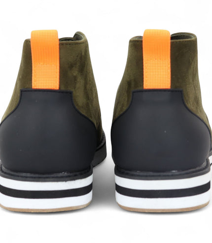 Men's Olive Suede Lace-Up Ankle Desert Boots