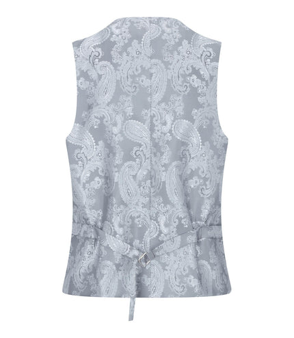 Boys 3 Piece Light Grey Classic Retro Suit