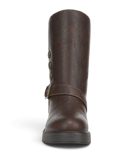 Blowfish Malibu Women's Brown Faux Leather Winter Biker Boots - Venice-Cozy