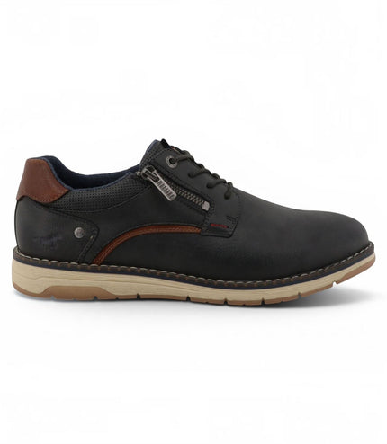 Mustang Men's Dark Grey Faux Leather Casual Outdoor Shoes - M0031004