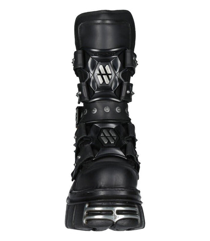 New Rock Goth Platform Leather Boots-M-MET422-S1