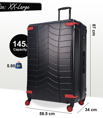 Chilton Double Extra Large Hard Shell Suitcase in Black