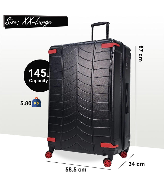 Chilton Double Extra Large Hard Shell Suitcase in Black