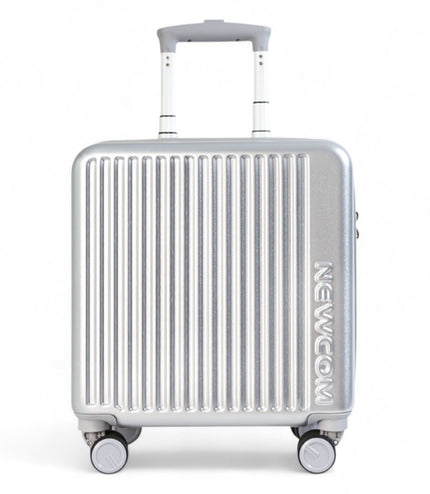 Hard Shell Cabin 44 x 22 x 38 cm Silver TSA Secure Luggage Suitcase Suitable for Easyjet, Ryanair