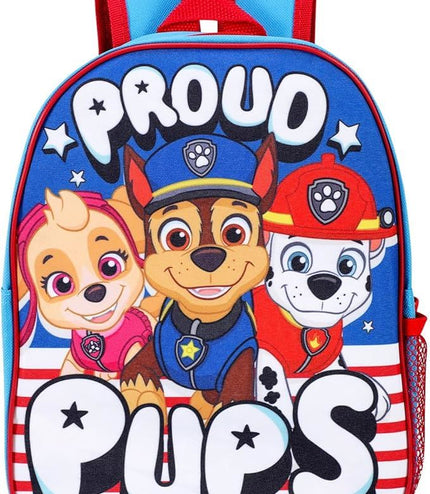 Paw Patrol Backpack Proud Pups Adjustable Shoulder Strap Schoolbag