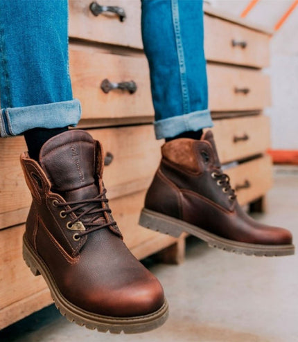 Panama Jack Men's Amur GTX C10 Chestnut Waterproof Leather Ankle Boots