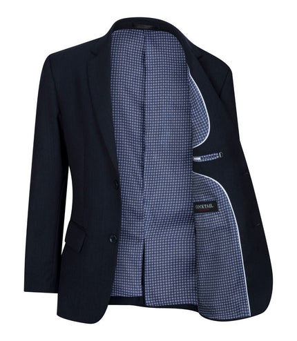 Boys 5 Piece Navy Blue Classic Suit