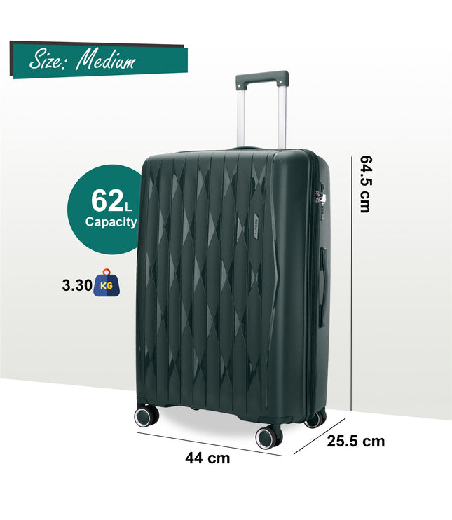 Burnaby Medium Hard Shell Suitcase in Green