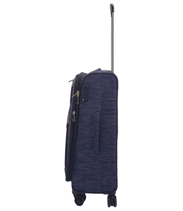 Ashbourne Medium Soft Shell Suitcase in Lines