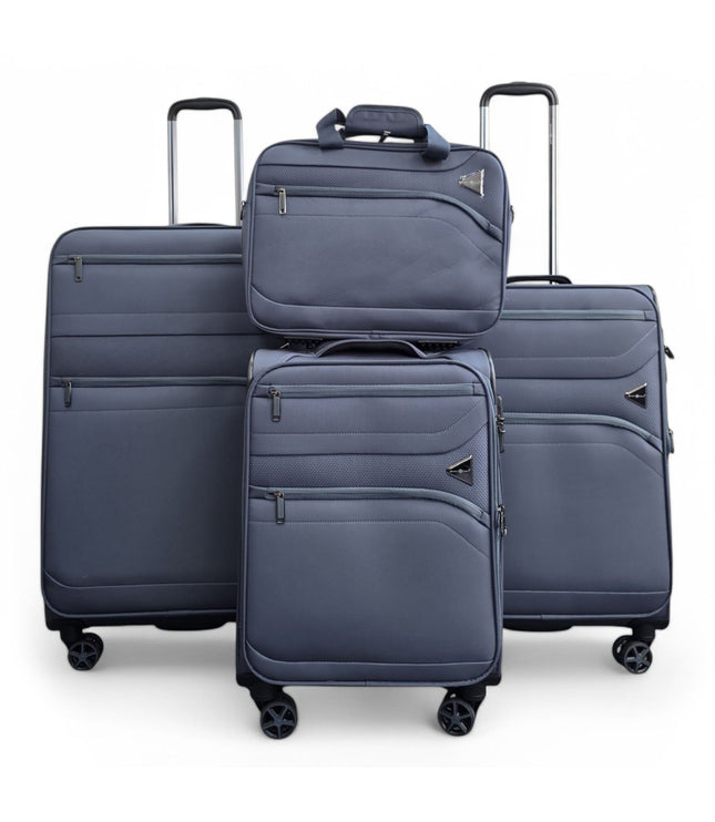 Corby Set of 4 Soft Shell Suitcase in Grey