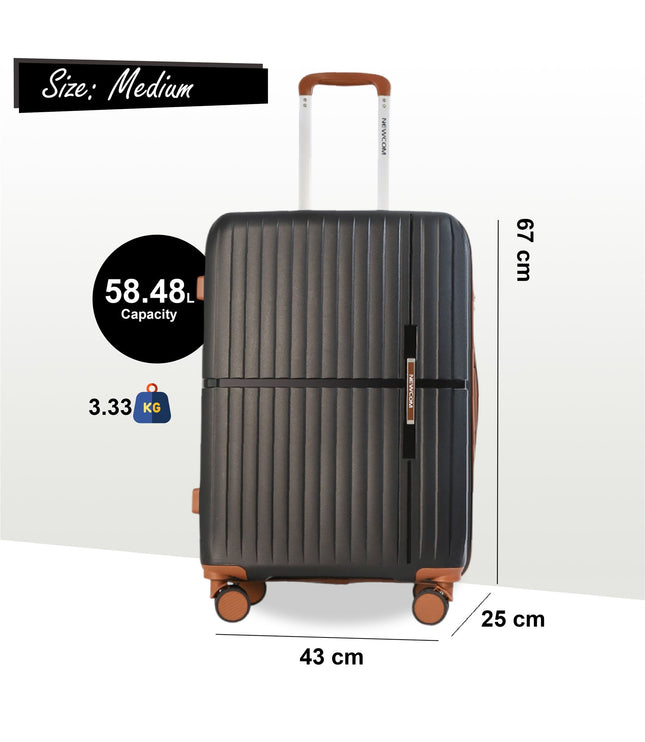 Corowa Medium Hard Shell Suitcase in Black