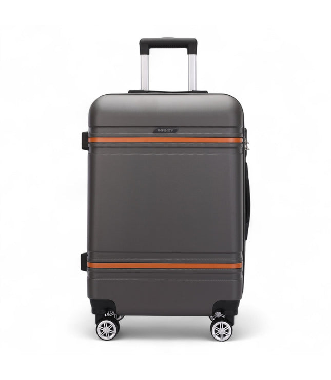 Calgary Large Hard Shell Suitcase in Charcoal Black