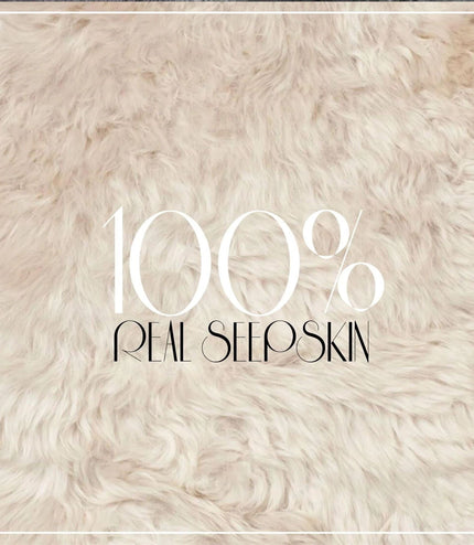 Genuine Sheepskin Cream Quad Natural Fluffy Silky Soft Real Wool Rug