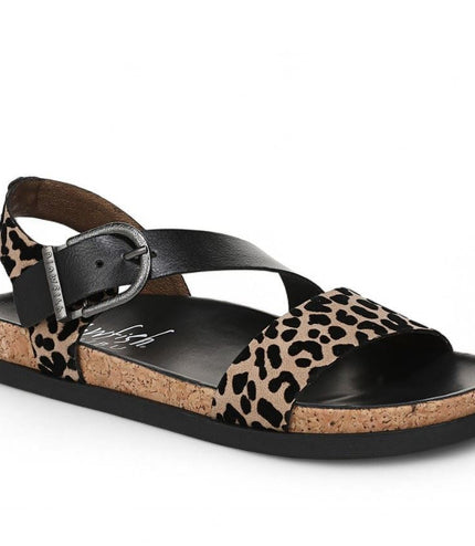 Blowfish Malibu Women's Leopard Brown Footbed Sandals - Lance