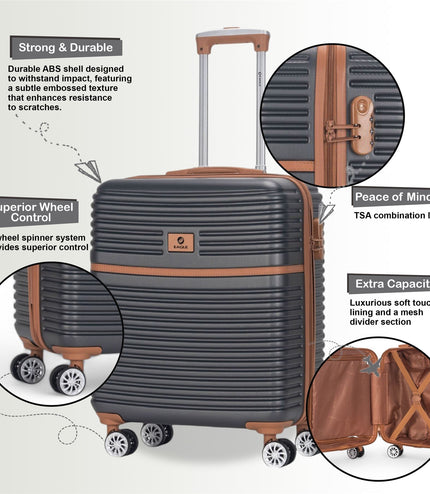 Koga Cabin Hard Shell Suitcase in Grey