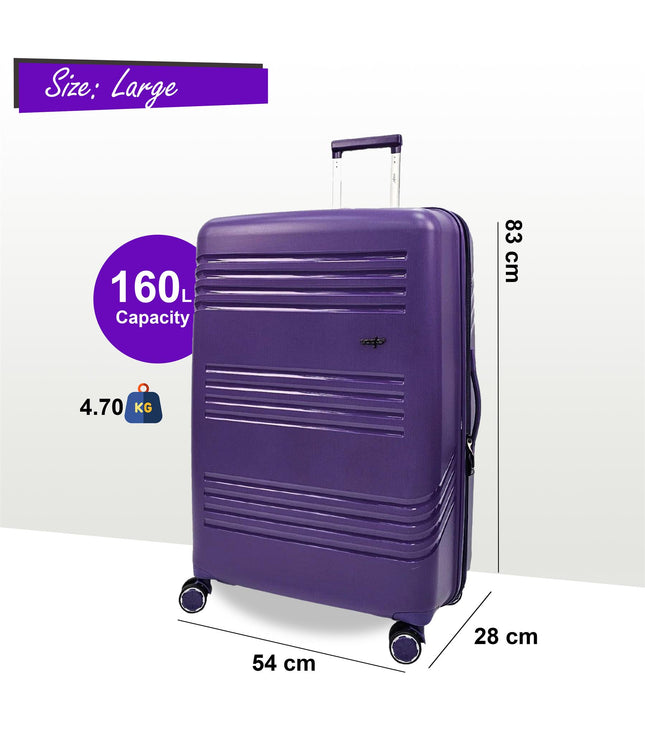 Camborne Large Hard Shell Suitcase in Purple