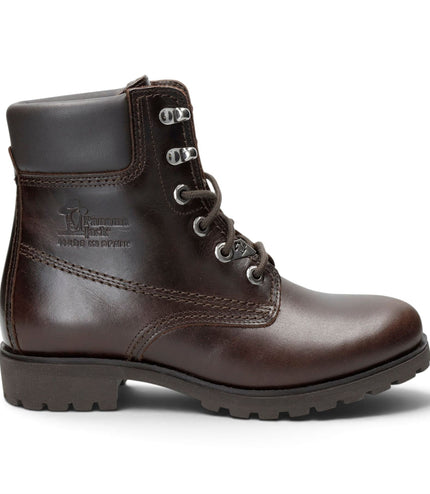 Panama Jack Women's Brown Leather Warm Lace-Up Boots - PJ-03-IGLOO-B62