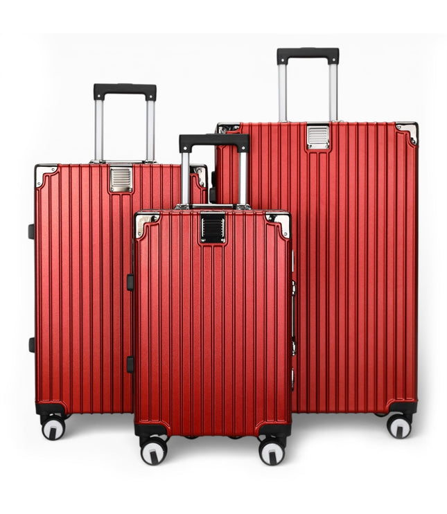 Airdrie Set of 3 Hard Shell Suitcase in Red