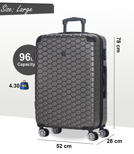 Noda Large Hard Shell Suitcase in Charcoal