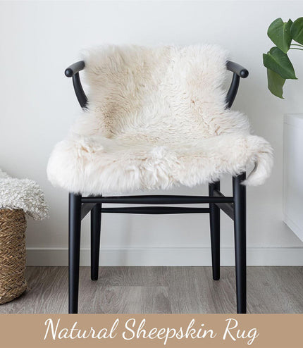 Genuine Cream Linen Sheepskin Natural Silky Soft Fluffy Real Wool Rug