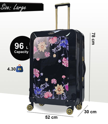 Canvey Large Hard Shell Suitcase in Black