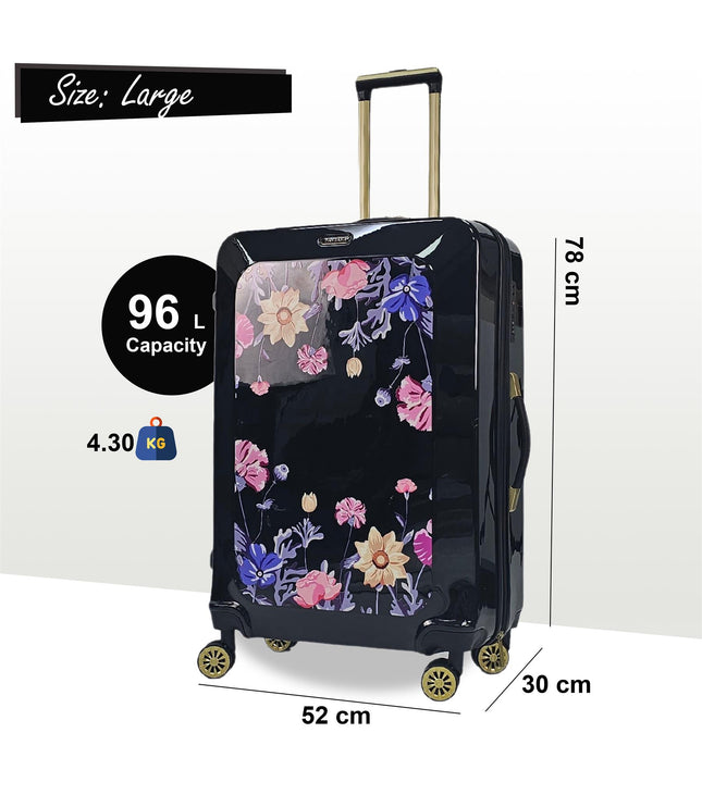 Canvey Large Hard Shell Suitcase in Black
