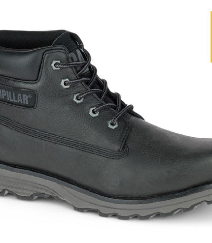 Caterpillar Men's Founder Black Leather Everyday Ankle Boots