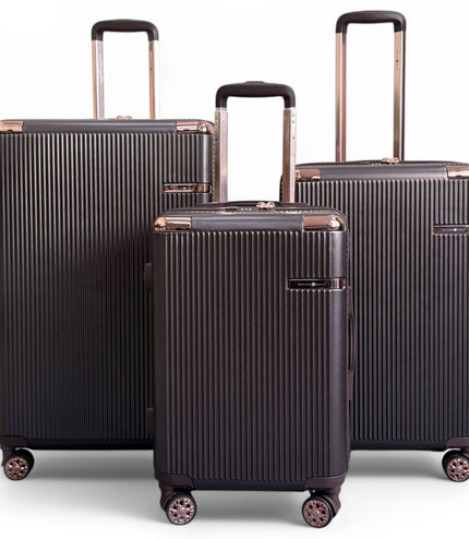 Cowra Set of 3 Hard Shell Suitcase in Marron