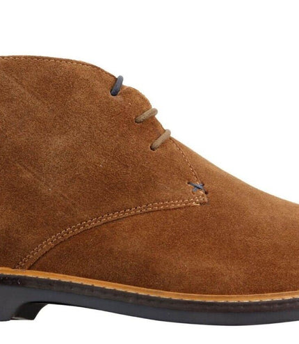 Mens Tan Suede Lace Up Chukka Boots