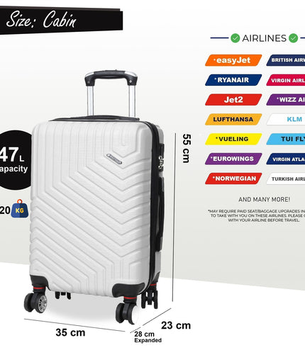 Bega Cabin Hard Shell Suitcase in White