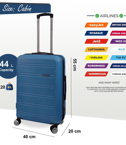 Alford Cabin Hard Shell Suitcase in Blue