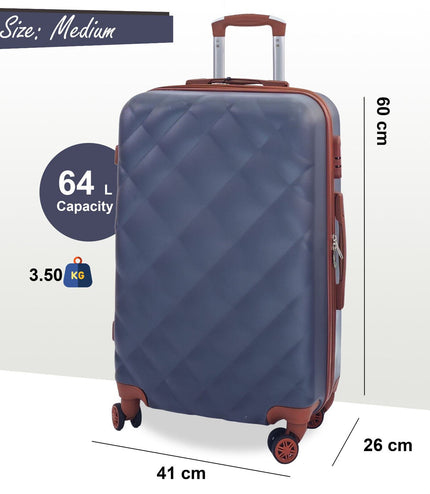 Crawley Medium Soft Shell Suitcase in Grey