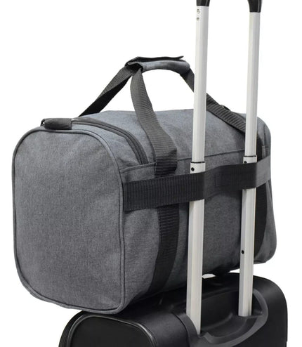 Holdall Carry On 40x 20 x25cm Under-seat Travel Cabin Bag for Ryanair, Easy Jet Grey