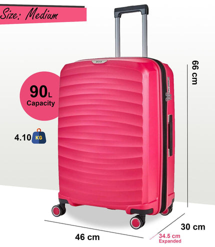 Alton Medium Hard Shell Suitcase in Pink