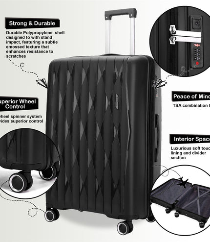 Burnaby Large Hard Shell Suitcase in Black