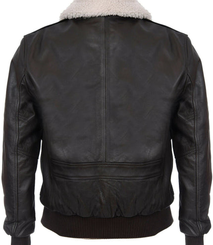 Mens Air Force A2 Cowhide Bomber Jacket-Montreal - Brown