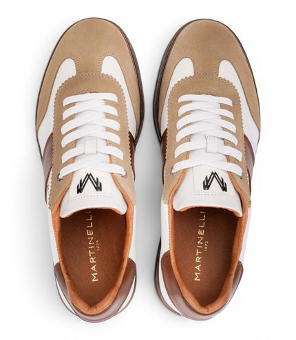 Martinelli Men's Brown Leather Sneakers Trainer Shoes - Seaford