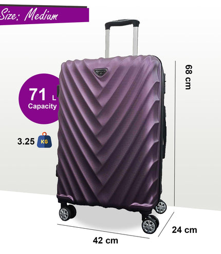 Colyton Medium Hard Shell Suitcase in Purple