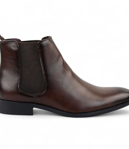 Men's Brown Chelsea Slip-On Office Ankle Boots