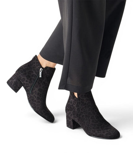 Tamaris Women's Grey Faux Heeled Ankle Boots - 25354-43