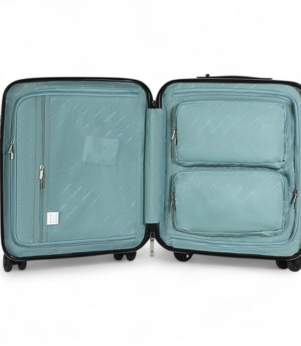 Durable EasyJet Ryanair 39 x 26 x 51.5 cm Black Front Open Cabin Luggage Travel Suitcase
