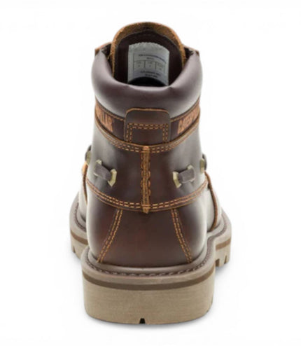 CAT (Caterpillar) Mens Tan Brown Leather Hiking Ankle Boots - Colorado Boat-Mid
