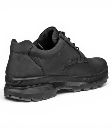 Ecco Men's Black Leather Waterproof Casual Shoes -  Rugged Track 25