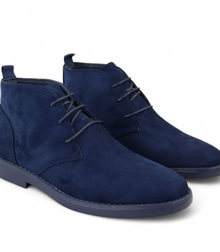 Men's Navy Premium Desert Style Suede Chukka Boots
